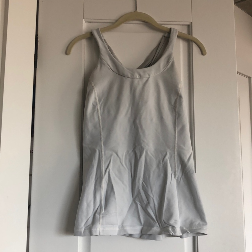 White Lulu lemon workout top